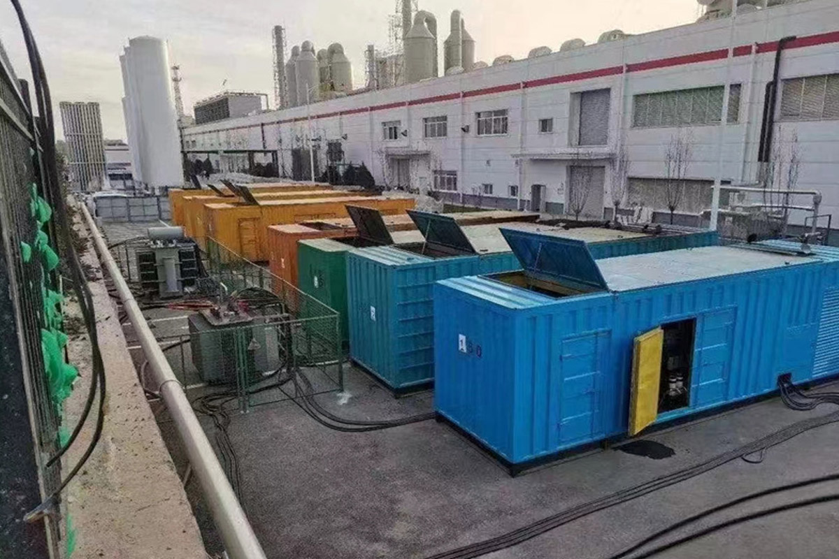 盐城发电机租赁施工现场